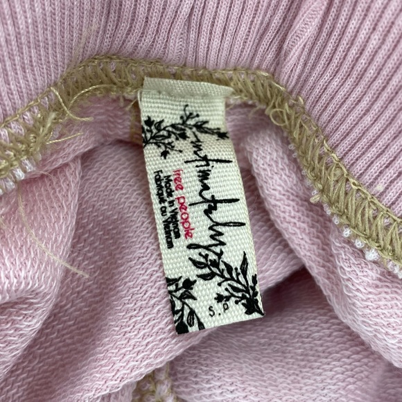 Free People NWT Cozy All Day Harem Leggings Joggers Drawstring Pink Small New - Picture 8 of 11